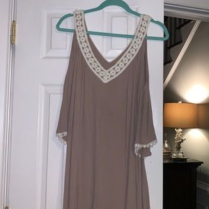 Boho dress with lace detail